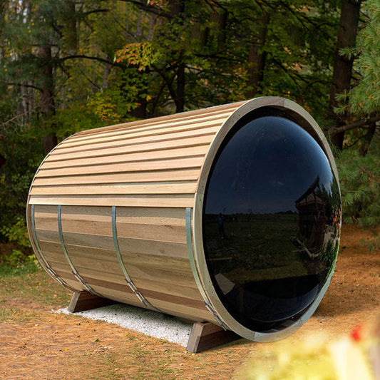 Panoramic View Window Barrel Sauna