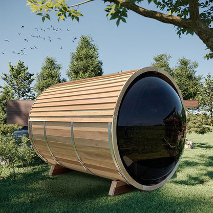Panoramic View Window Barrel Sauna