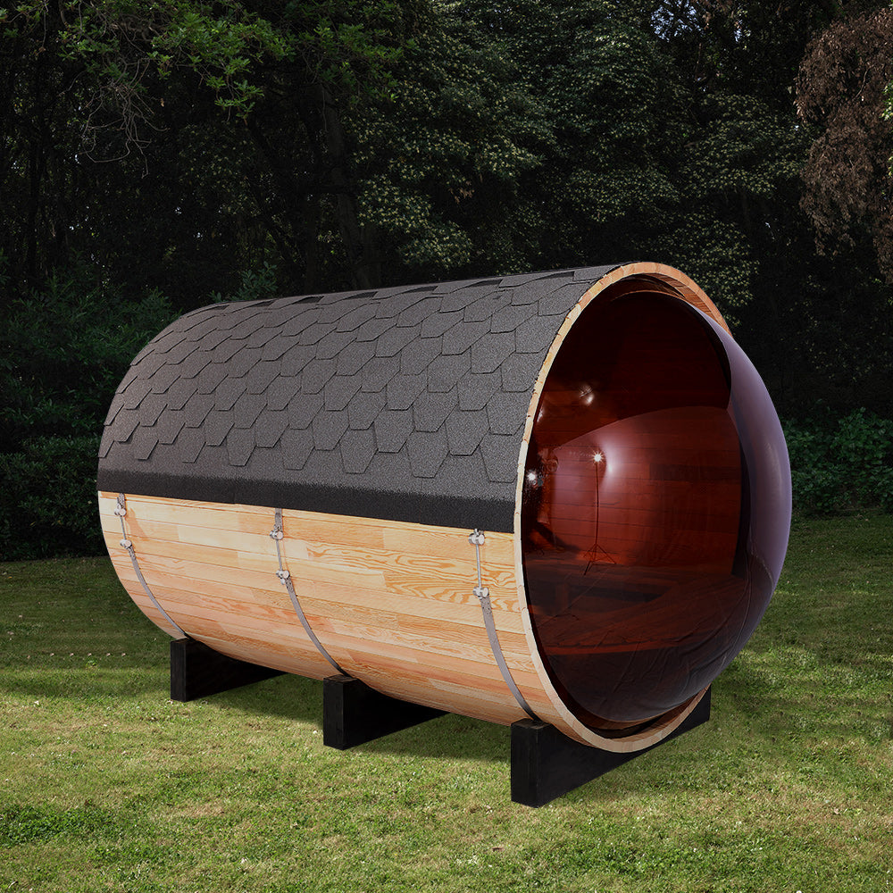 Panoramic View Window Barrel Sauna