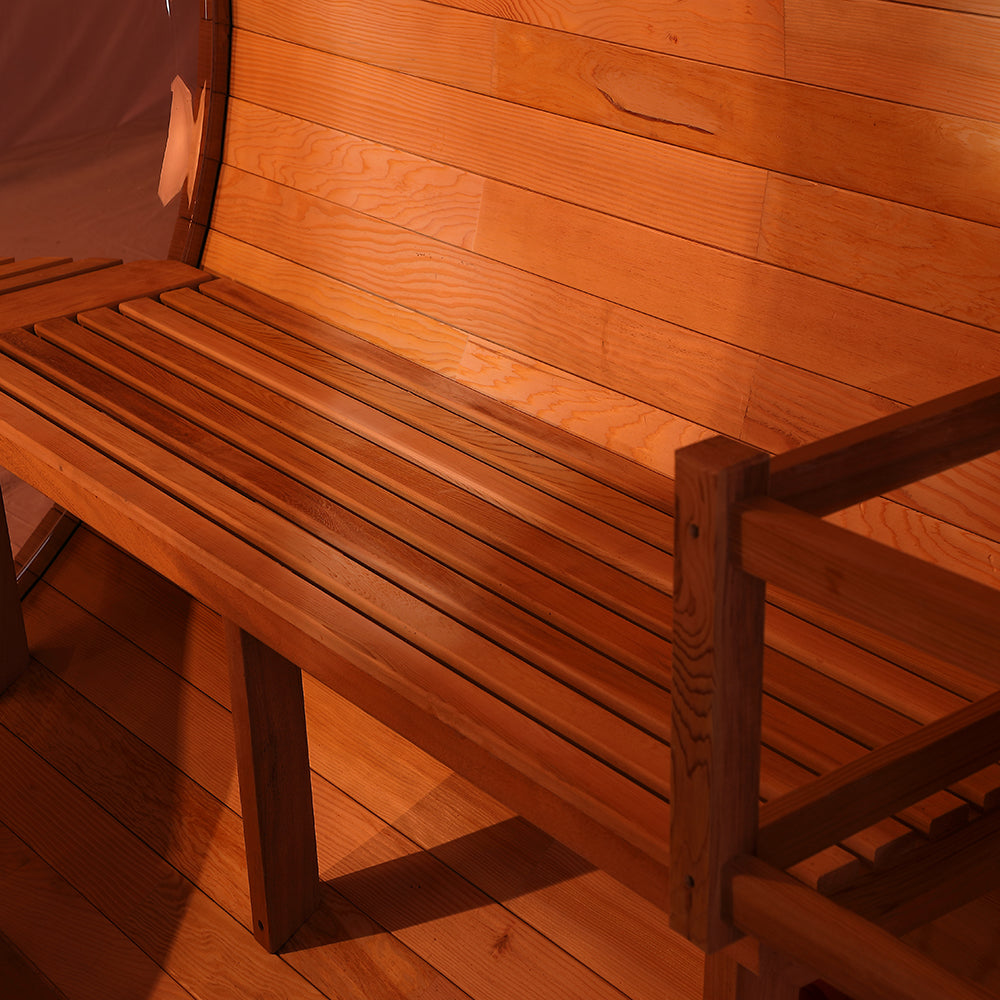 Panoramic View Window Barrel Sauna