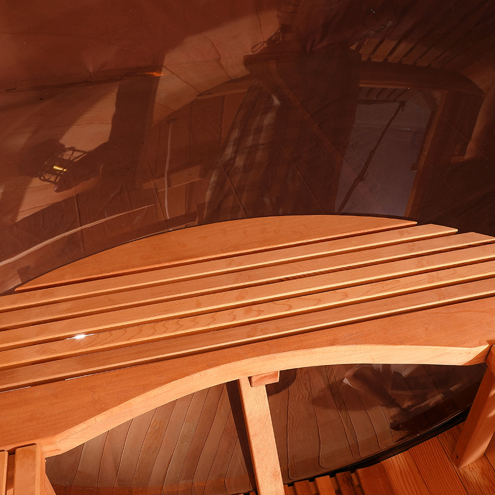 Panoramic View Window Barrel Sauna