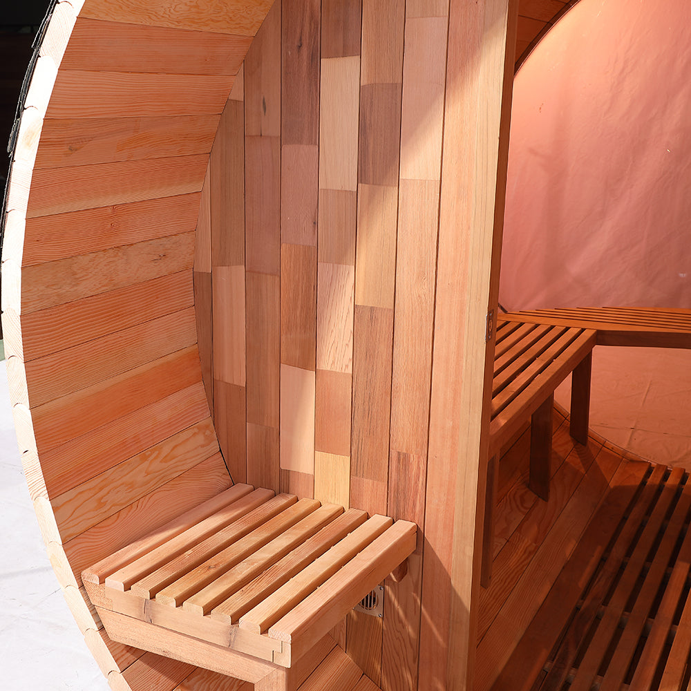 Panoramic View Window Barrel Sauna