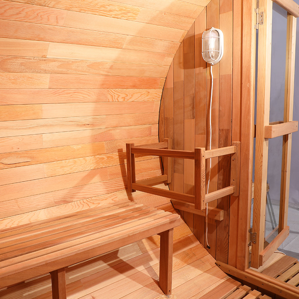 Panoramic View Window Barrel Sauna